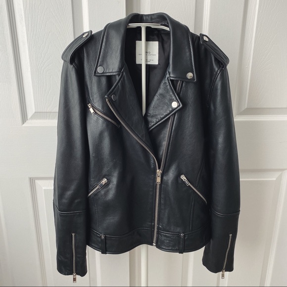 mango oversized biker jacket